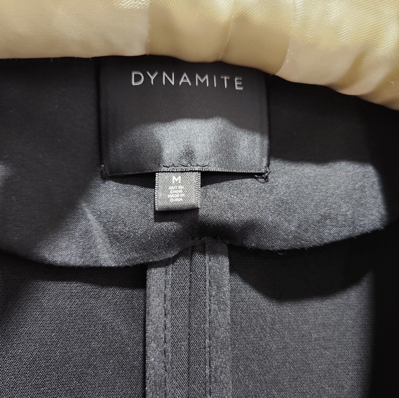 Blazer with Faux Leather Sleeves - Picture 3 of 3